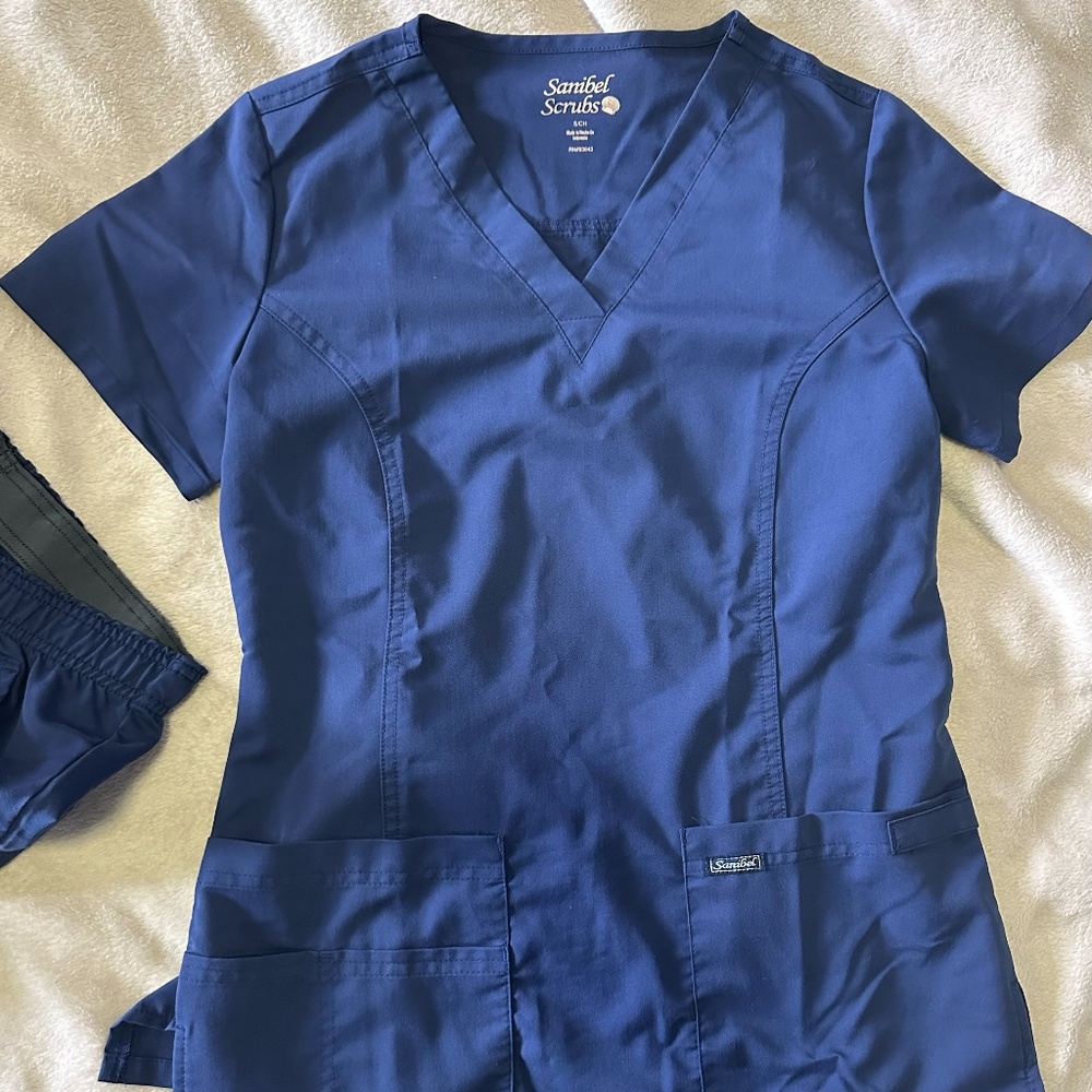 Navy Blue Scrubs Set